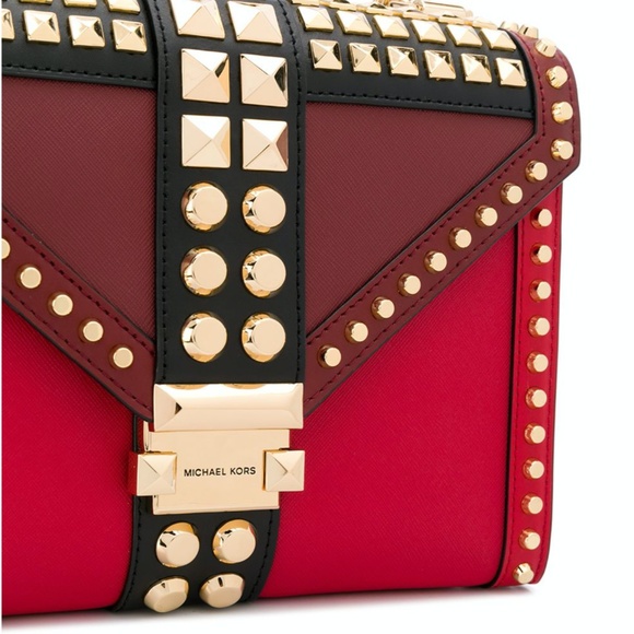 NEW Michael Kors studded leather chain strap Bag - Picture 5 of 8